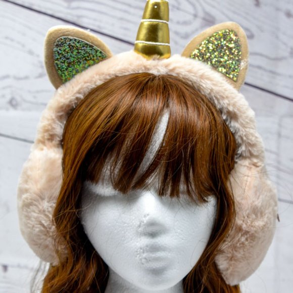 Unicorn Kids/Adult Solid Plush Adjustable Earmuff - Picture 8 of 13